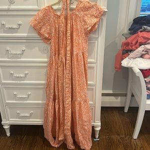 Floral Orange Maxi Dress